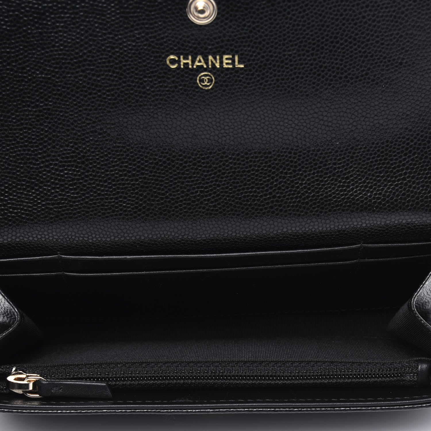 Chanel Caviar Quilted Pearl Coco Candy Wallet Black 3 of 4