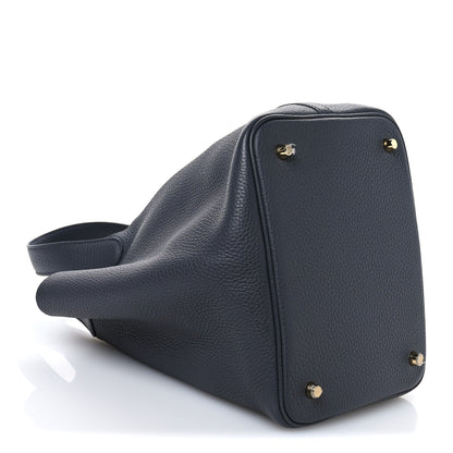 Hermes Taurillon Clemence Picotin Lock 22 MM Gris Misty 9 of 11