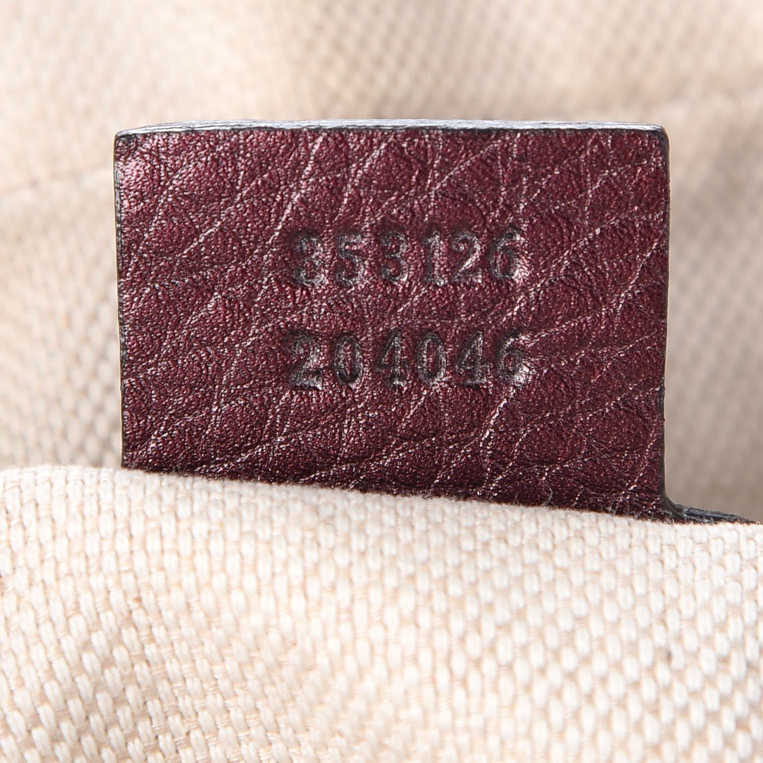 Gucci Metallic Cellarius Calfskin Medium Soho Bowler Classic Burgundy 7 of 7