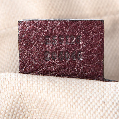 Gucci Metallic Cellarius Calfskin Medium Soho Bowler Classic Burgundy 7 of 7