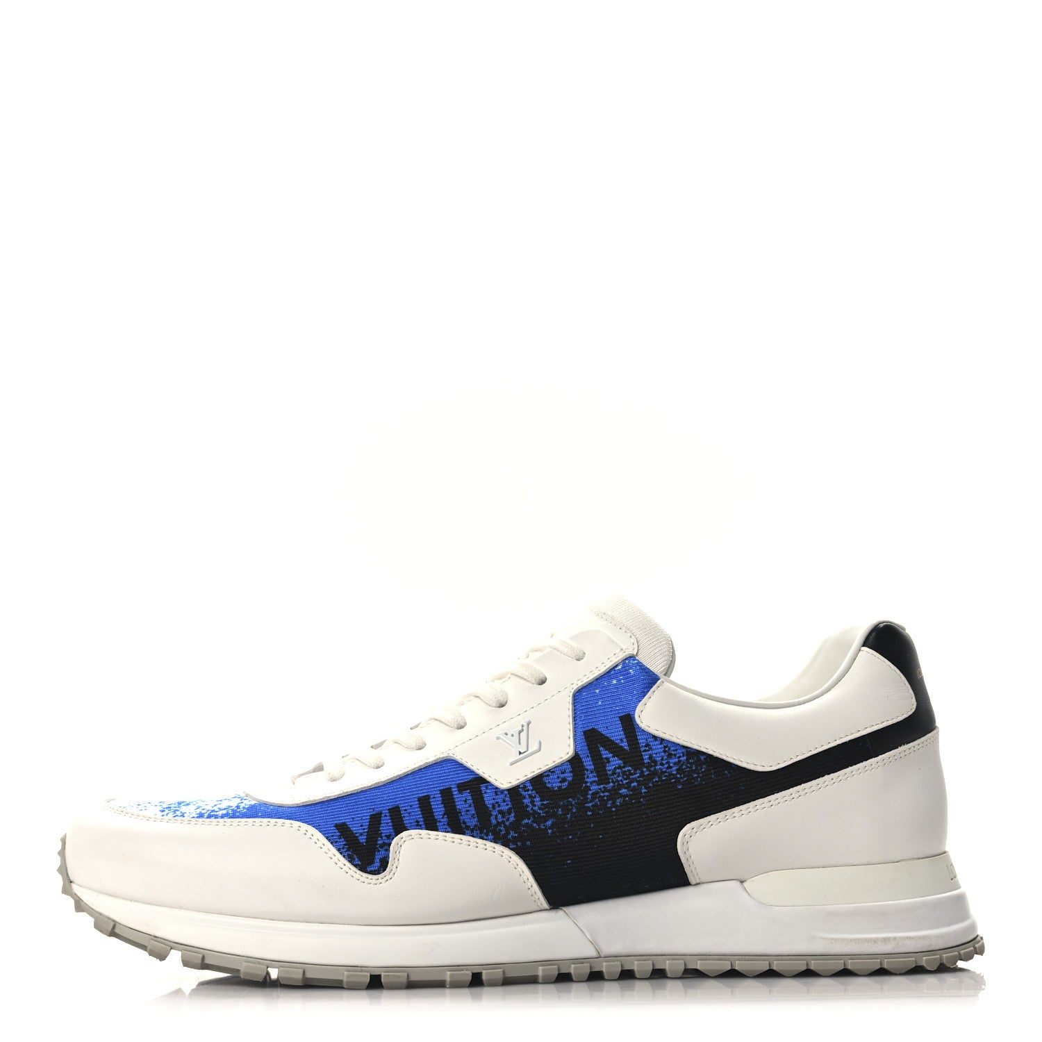 Louis Vuitton Calfskin Mens Run Away Sneakers 10 White Blue 1 of 8