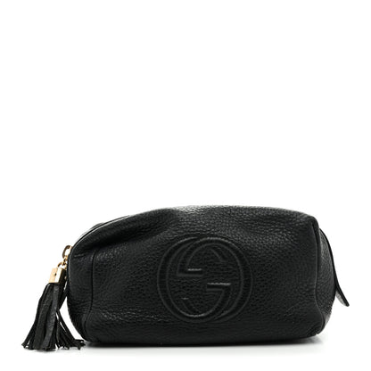 Gucci Pebbled Calfskin Medium Soho Cosmetic Case Black 1 of 7