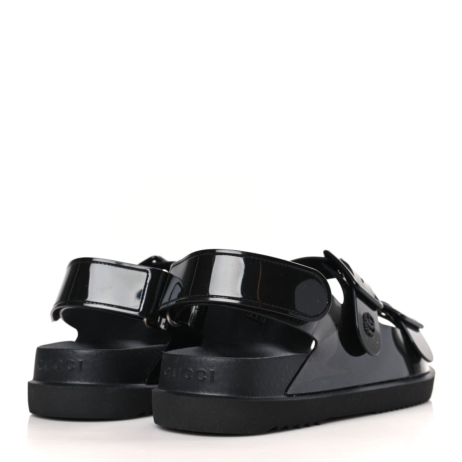 Gucci Rubber Mini Double G Womens Isla Dad Sandals 37 Black 4 of 7