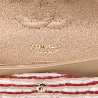 Chanel Jersey Quilted Medium Coco Sailor Flap Red White 6 of 17