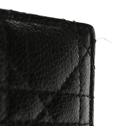 Christian Dior Supple Calfskin Cannage Caro Freesia Card Holder Black 9 of 9