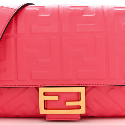 Fendi Nappa FF 1974 Embossed Baguette Lampone 8 of 10