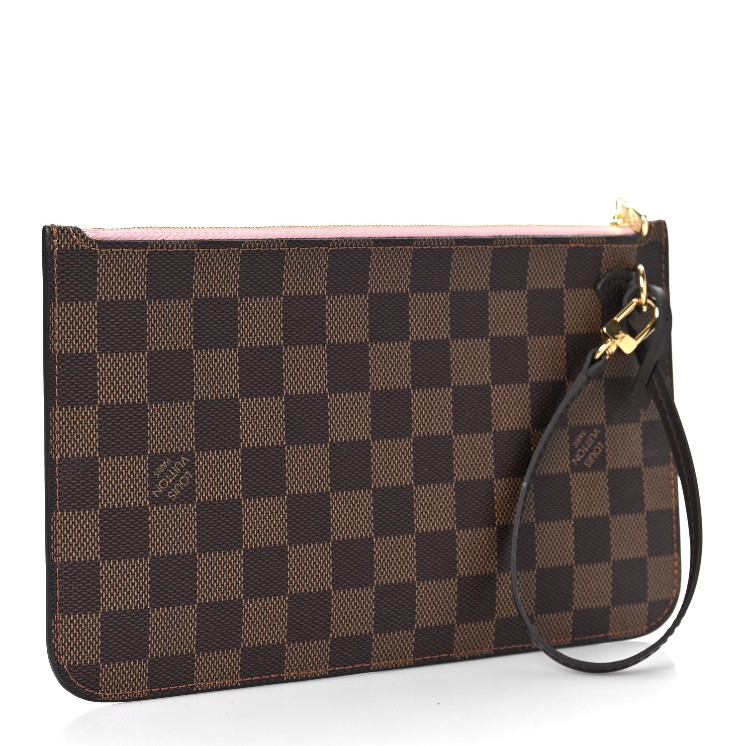 Louis Vuitton Damier Ebene Neverfull MM GM Pochette Rose Ballerine 3 of 9