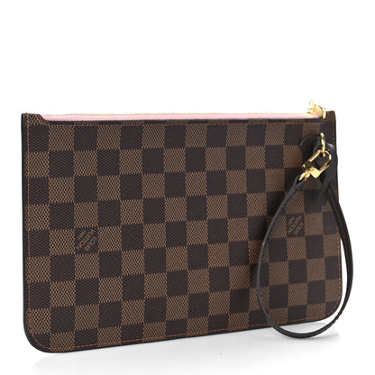 Louis Vuitton Damier Ebene Neverfull MM GM Pochette Rose Ballerine 3 of 9