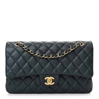 Chanel Iridescent Caviar Quilted Medium Double Flap Dark Blue 1 of 13
