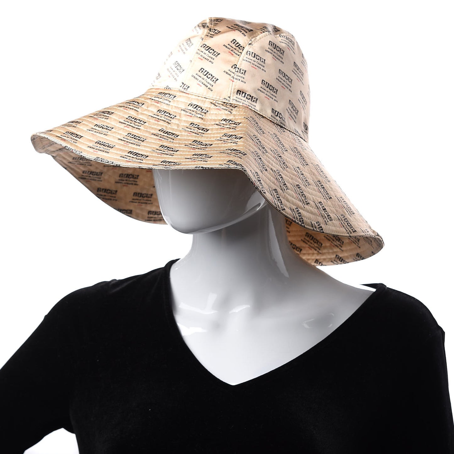 Silk Stamp Print Bucket Hat