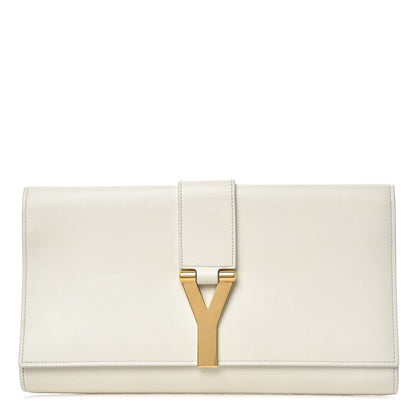 Saint Laurent Calfskin Classic Y Clutch White 1 of 11