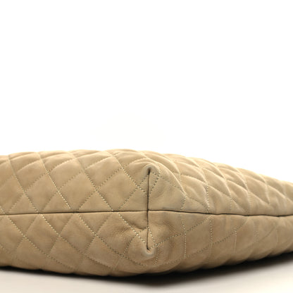 Saint Laurent Nubuck Suede Quilted Maxi Icare Shopping Tote Beige 12 of 13