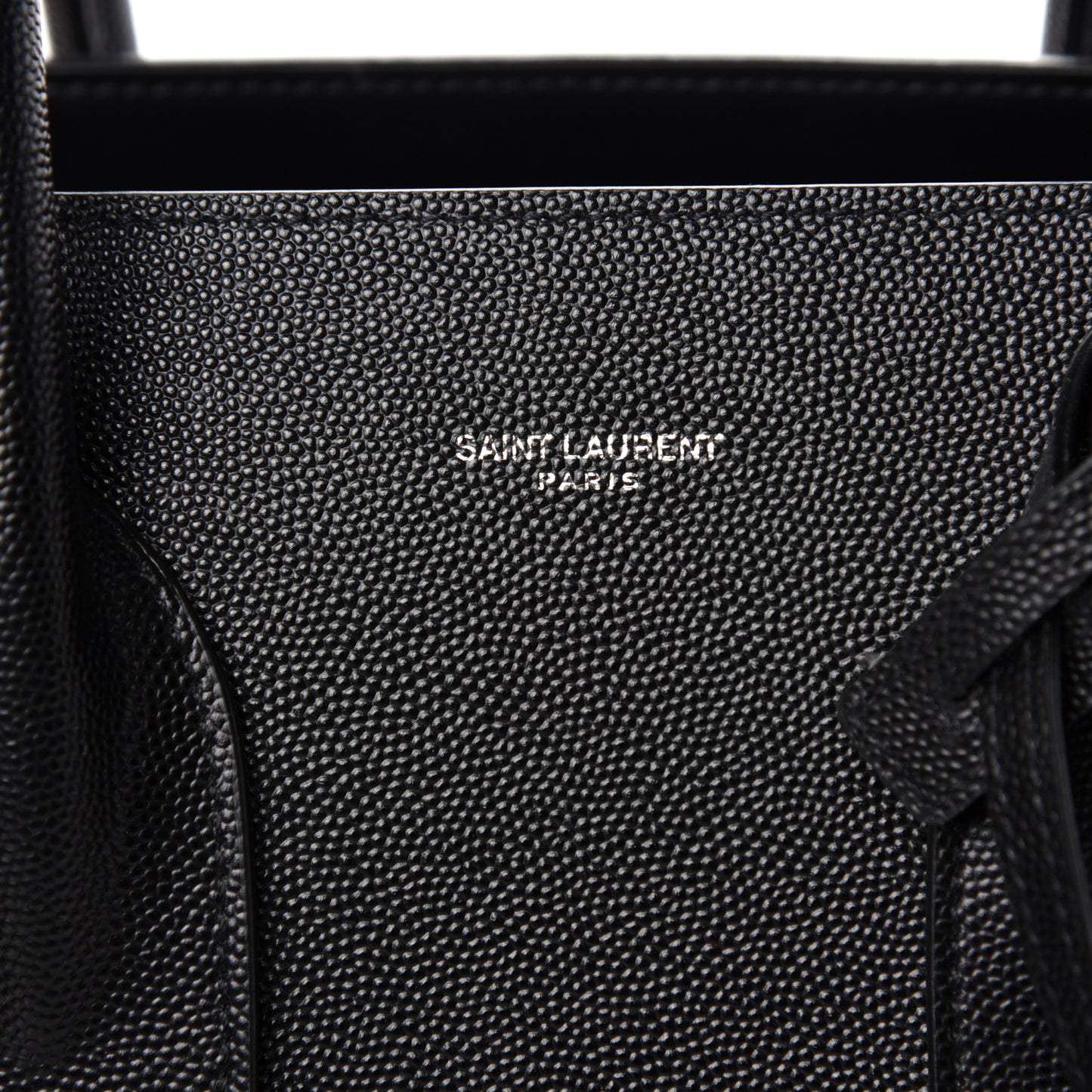 Grained Calfskin Small Sac De Jour Black