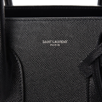 Saint Laurent Grained Calfskin Small Sac De Jour Black 7 of 10