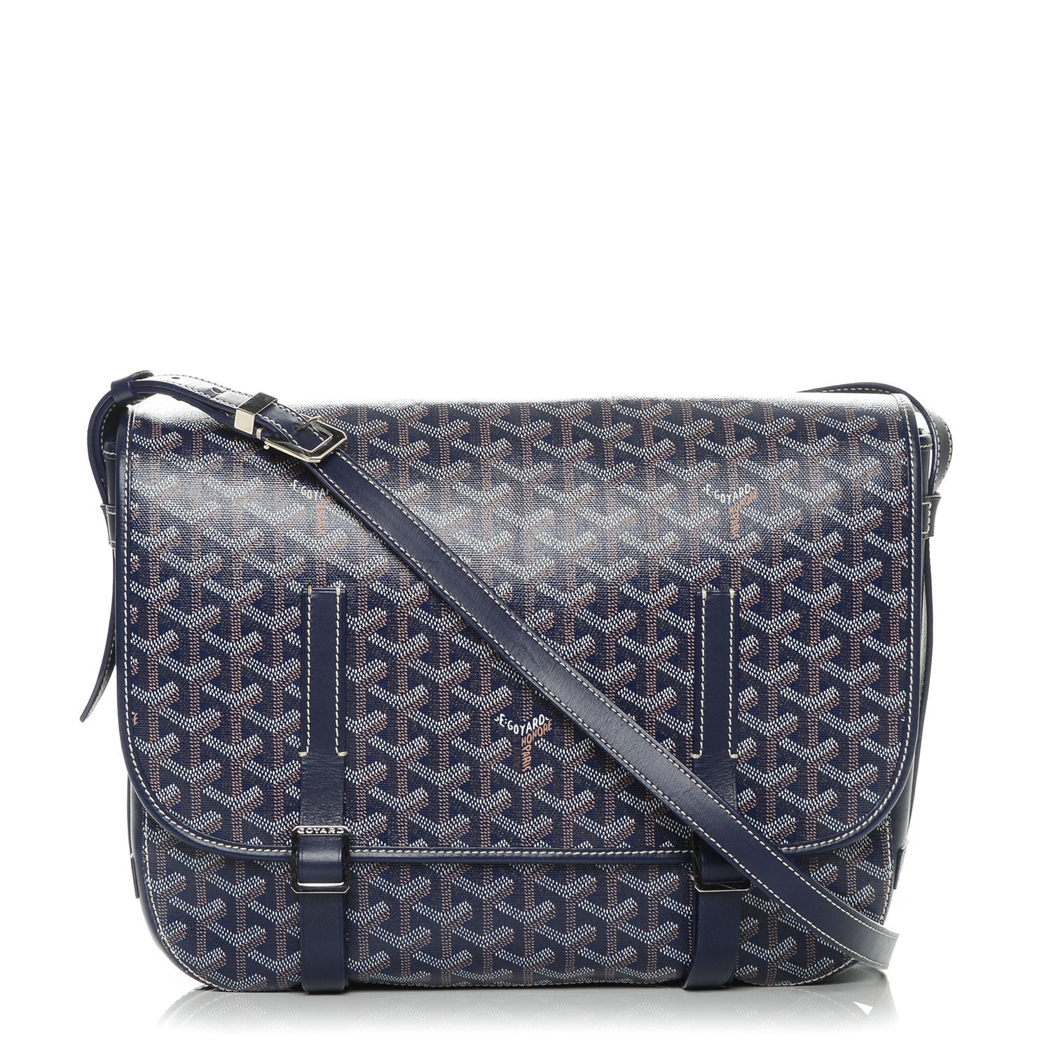 Goyard Goyardine Belvedere GM Messenger Bag Navy 1 of 6