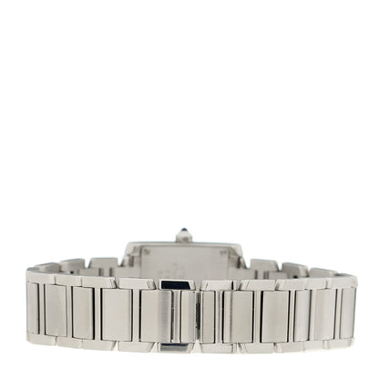 Cartier Stainless Steel Diamond Bezel 20mm Tank Francaise Quartz Watch 3 of 4