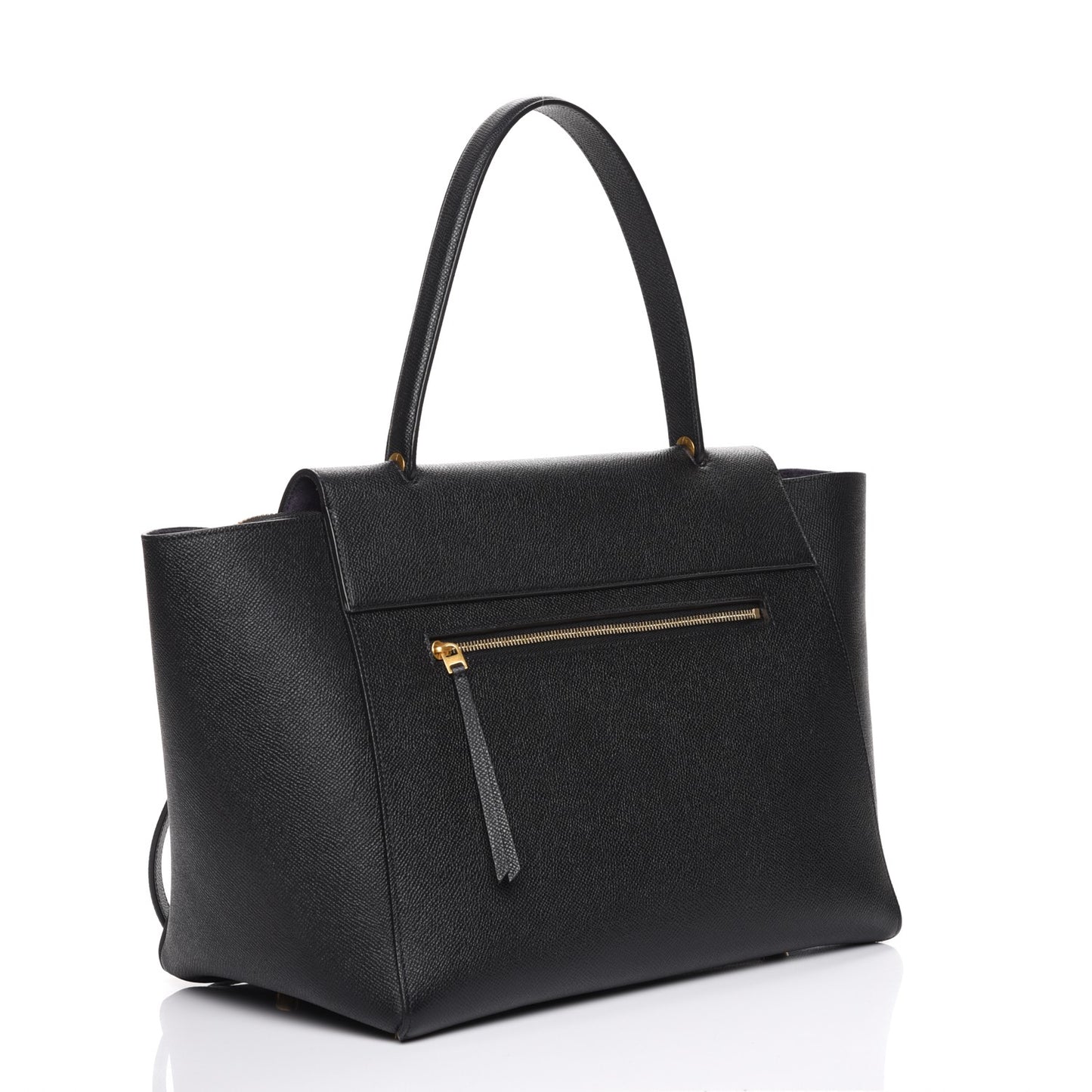 Drummed Calfskin Small Belt Bag Black
