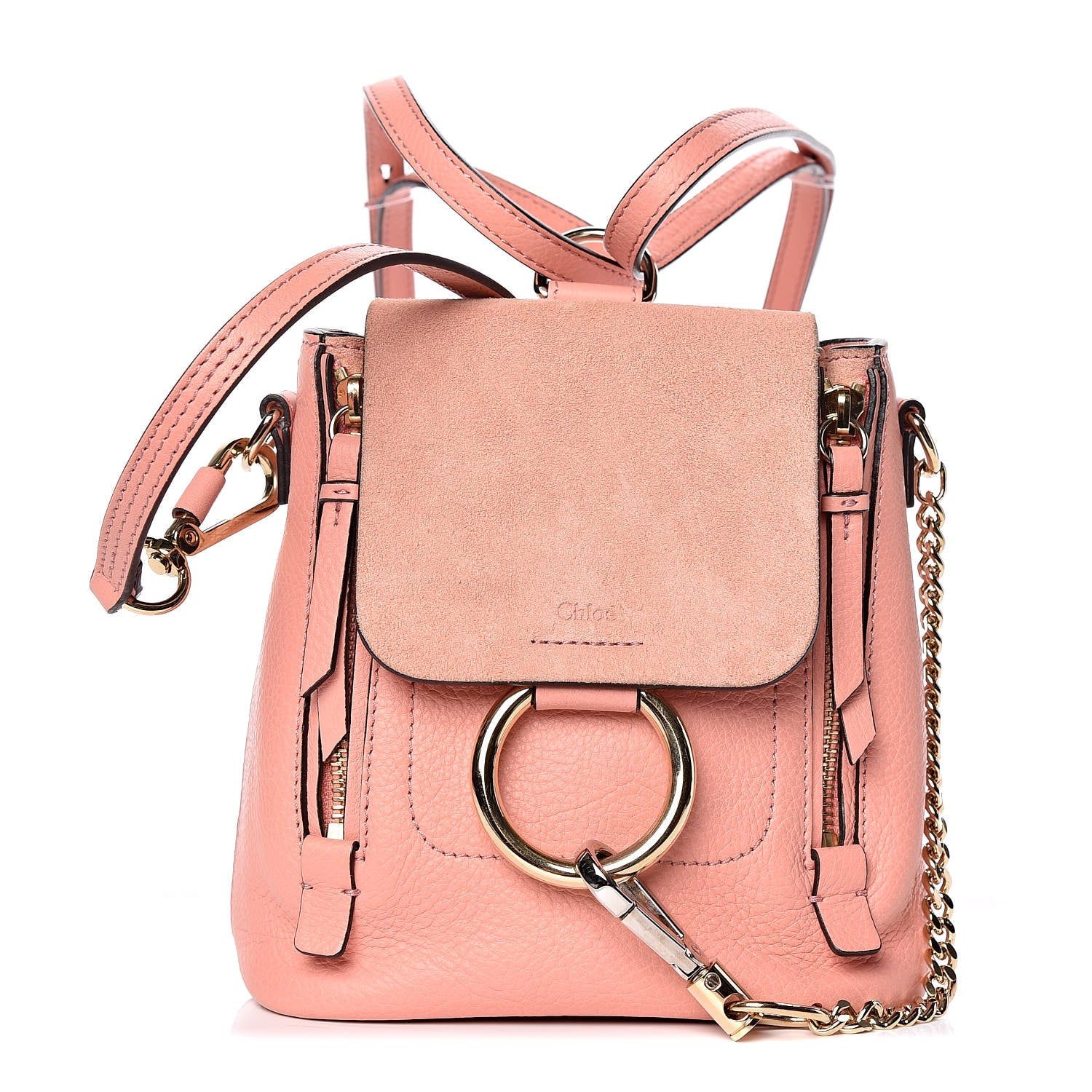 Chloe Suede Calfskin Mini Faye Backpack Ideal Blush 1 of 13