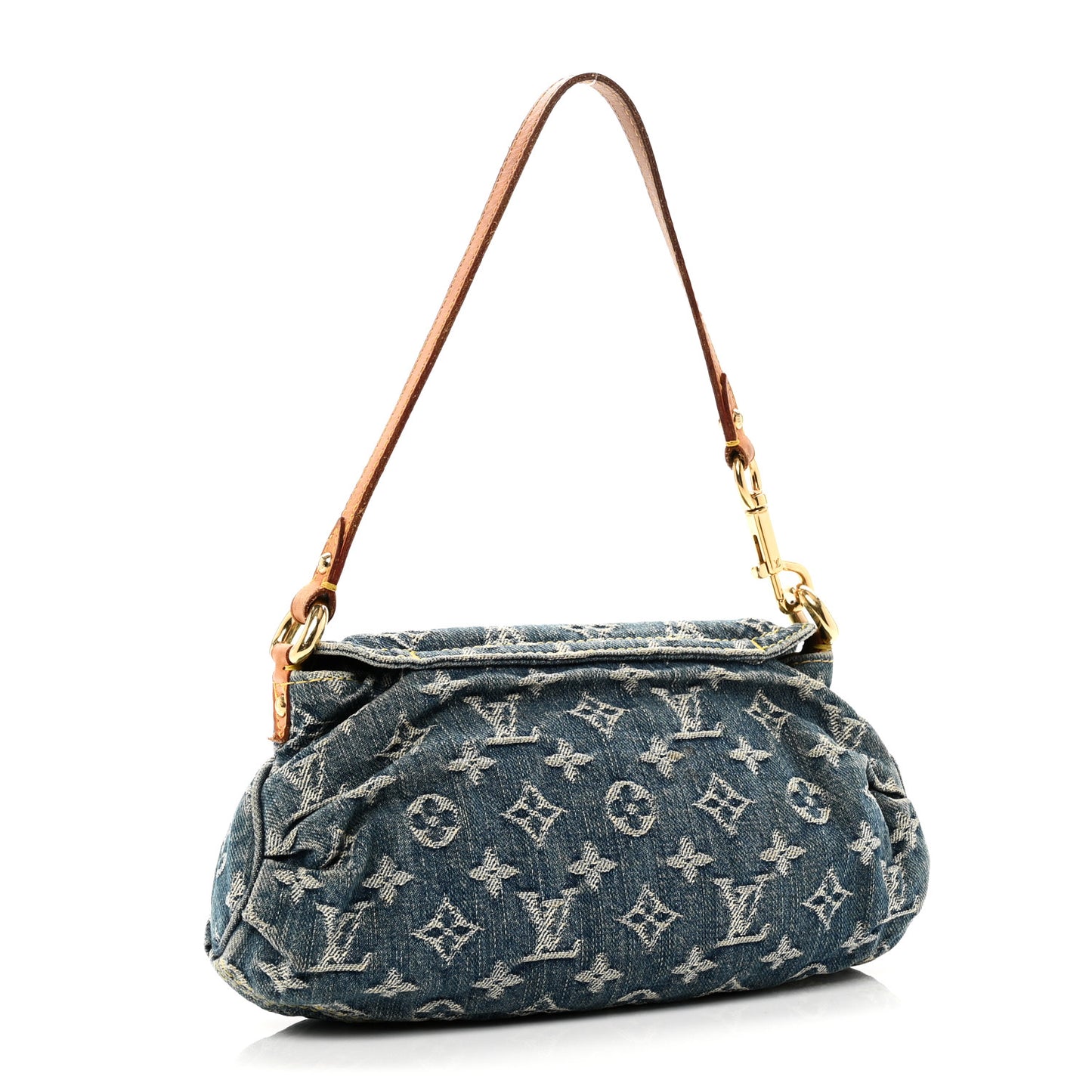 Monogram Denim Mini Pleaty Blue