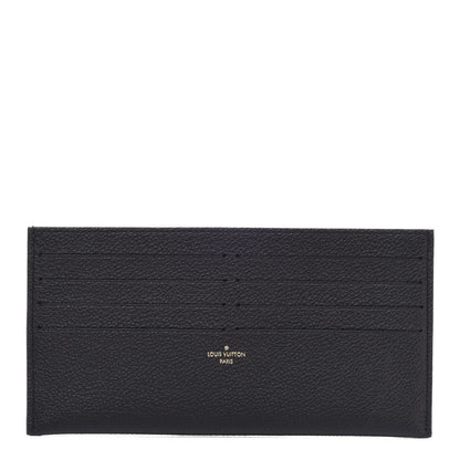 Louis Vuitton Calfskin Felicie Chain Wallet Card Holder Insert Black 1 of 6