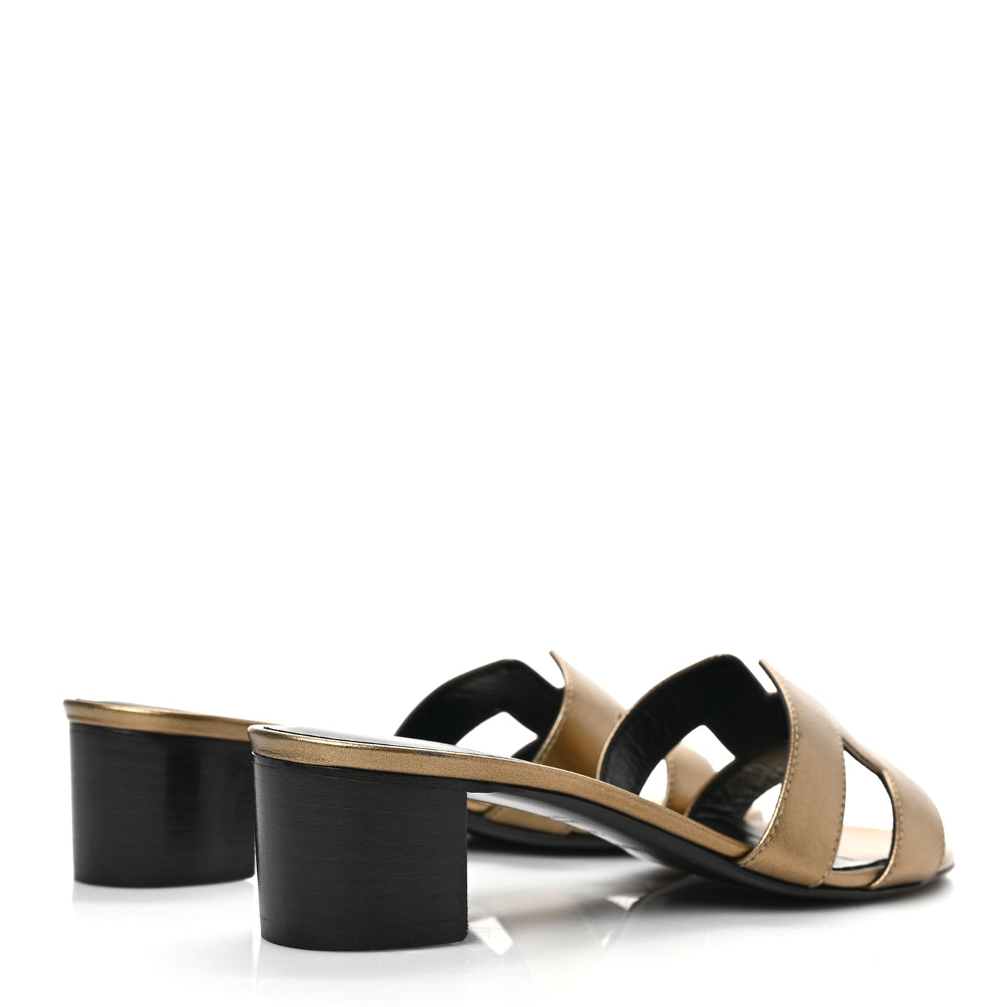 Metallic Epsom Oasis Sandals 36.5 Vert Bronze