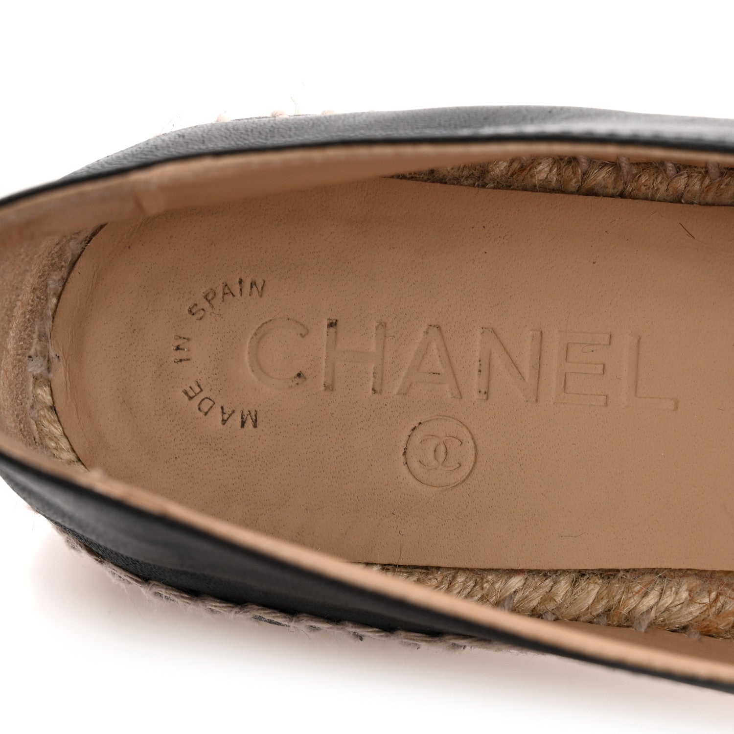 Chanel Lambskin CC Espadrilles 39 Black 8 of 10