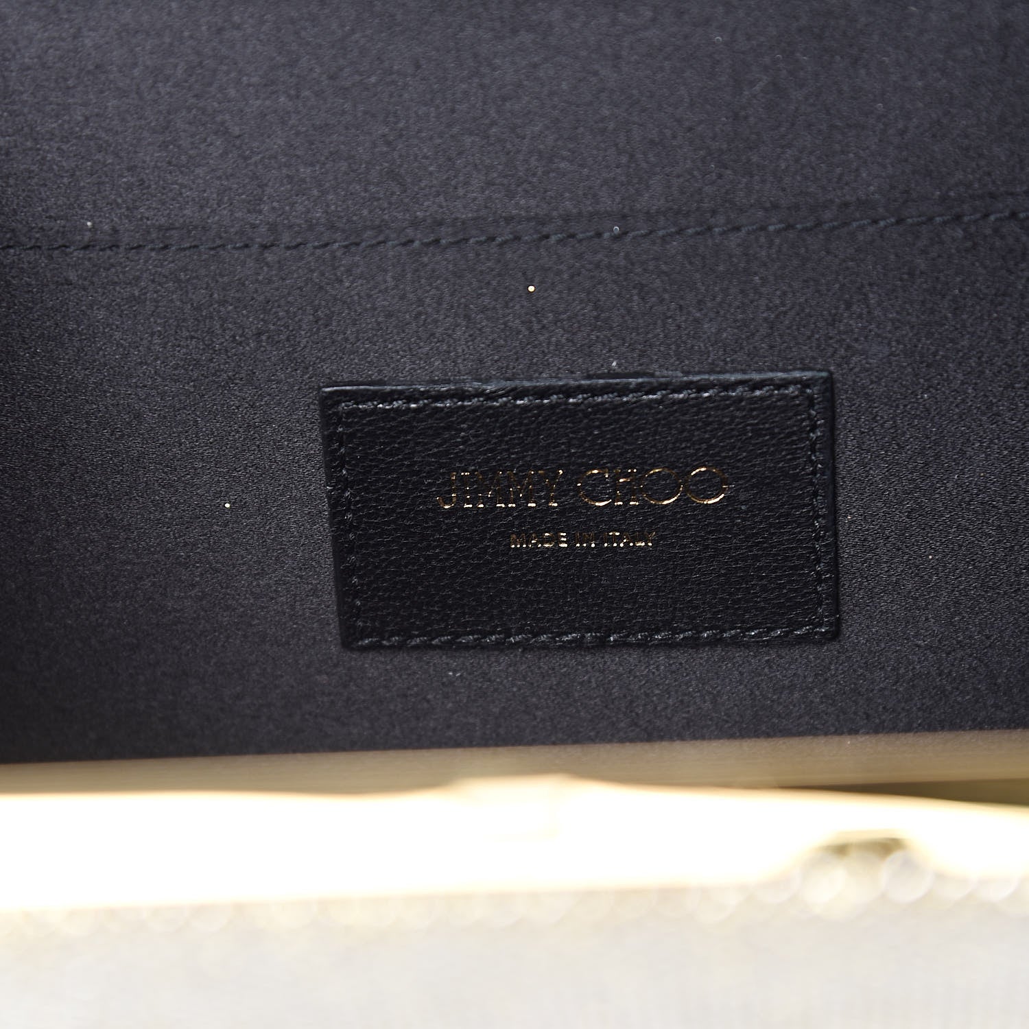 Jimmy Choo Lame Glitter Oversized Clutch Light Bronze 6 of 6