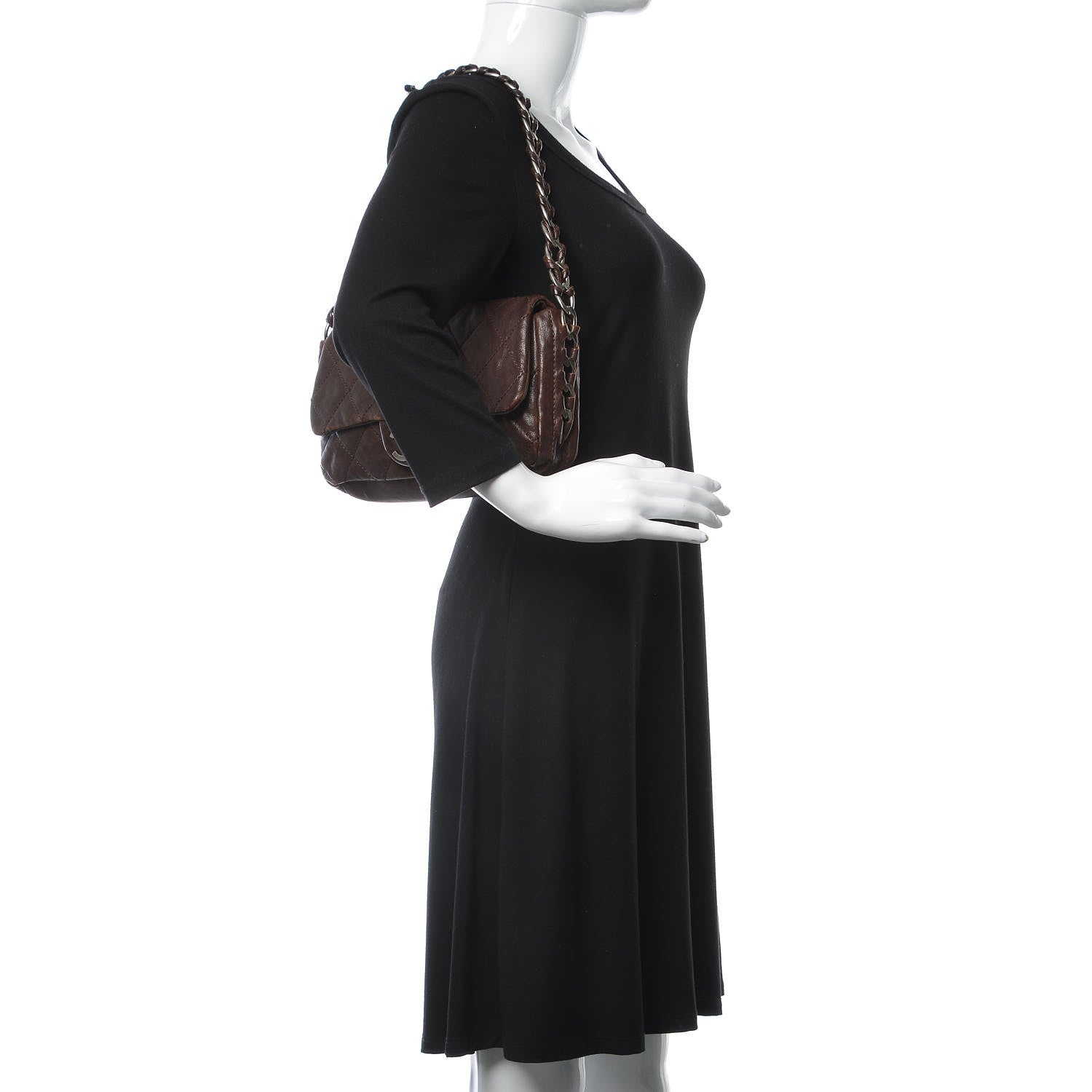 Chanel Calfskin Quilted Modern Chain Flap Brown 2 of 20