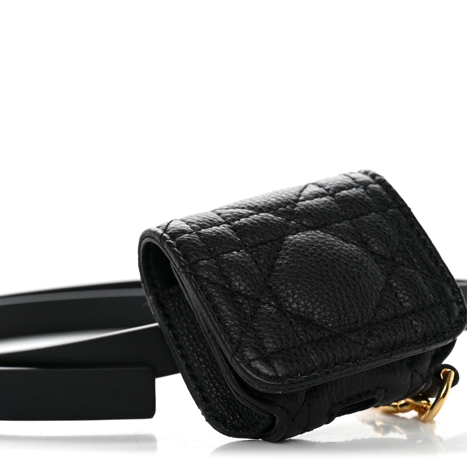 Christian Dior Supple Calfskin Cannage Caro Airpod Pro Case Belt