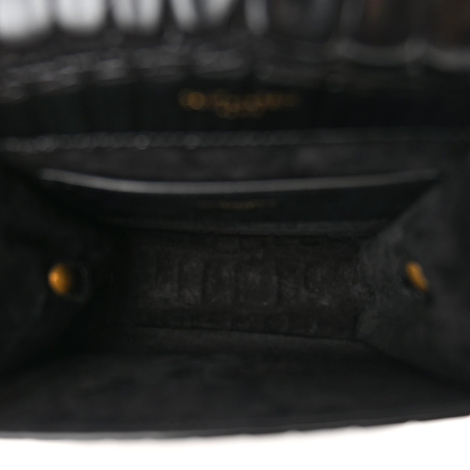 Saint Laurent Calfskin Embossed Crocodile North South Kaia Satchel Black 5 of 15