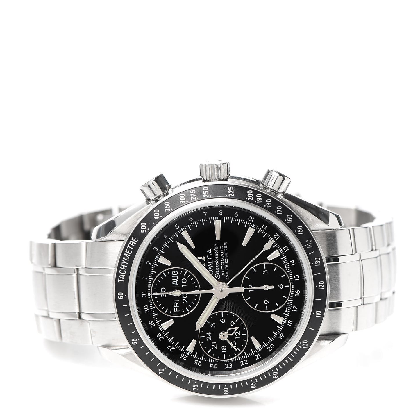 Stainless Steel 40mm Speedmaster Chronograph Automatic Watch Black 3220.50.00
