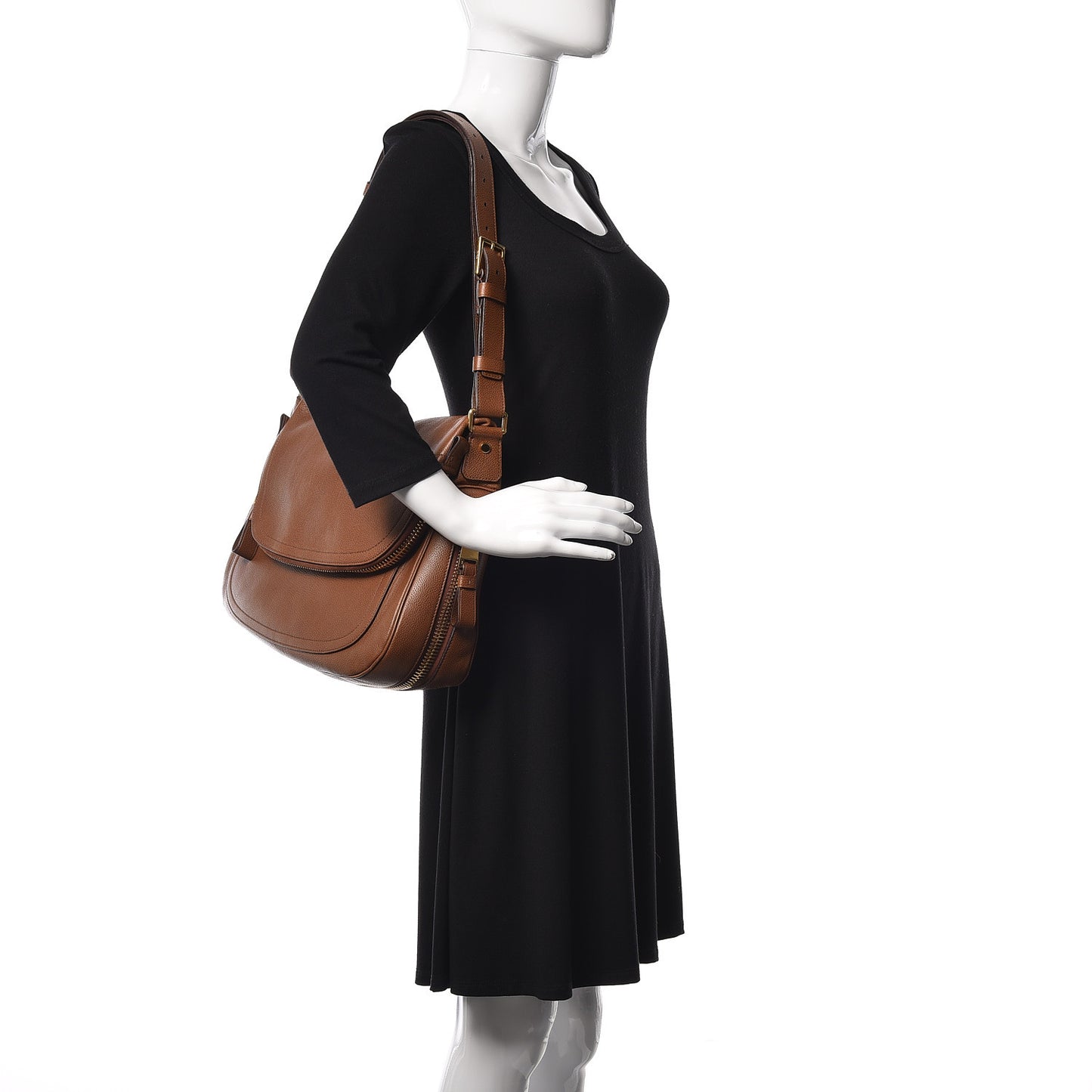 Pebbled Calfskin Large Jennifer Caramel