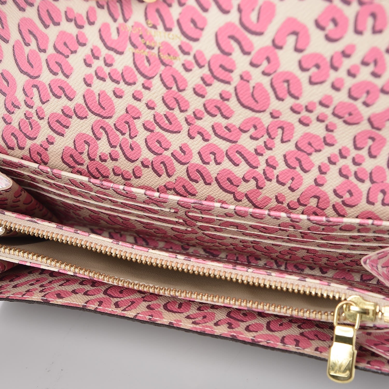 Louis Vuitton Monogram Leopard Sarah Wallet Blanc Corail 5 of 9