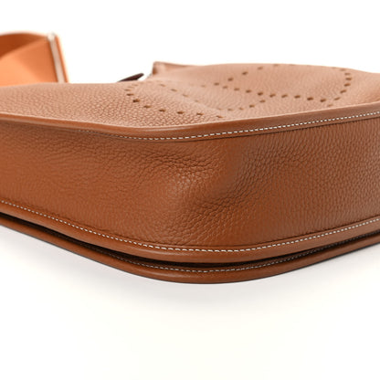 Hermes Taurillon Clemence Evelyne III PM Gold 6 of 9