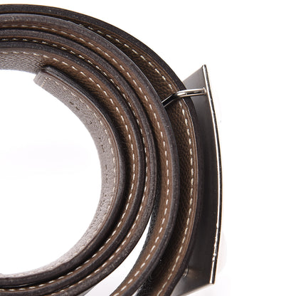 Hermes Box Espom Collier De Chien CDC Belt 90 Black Etoupe 7 of 8