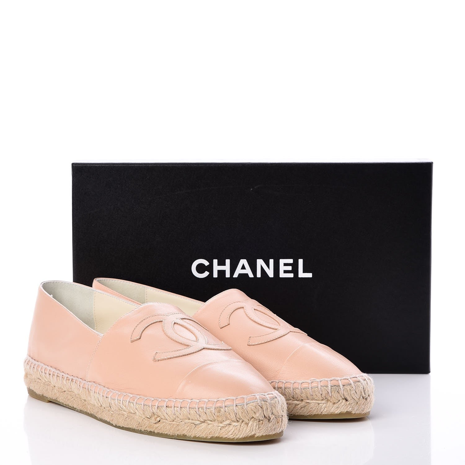 Chanel Lambskin CC Espadrilles 41 Nude 10 of 10