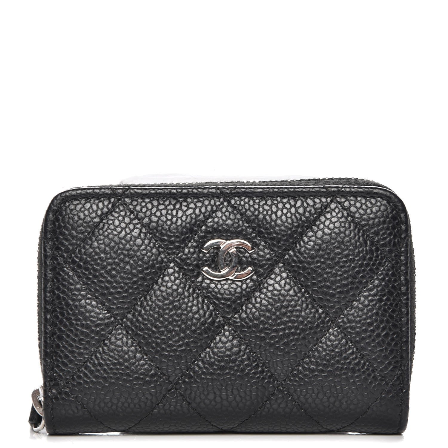 Chanel Caviar Quilted Zip Coin Purse Black 1 of 8