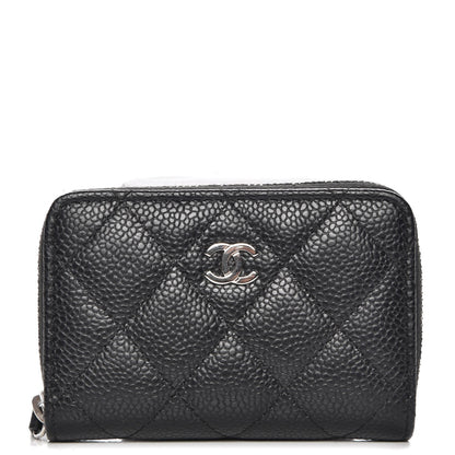 Chanel Caviar Quilted Zip Coin Purse Black 1 of 8