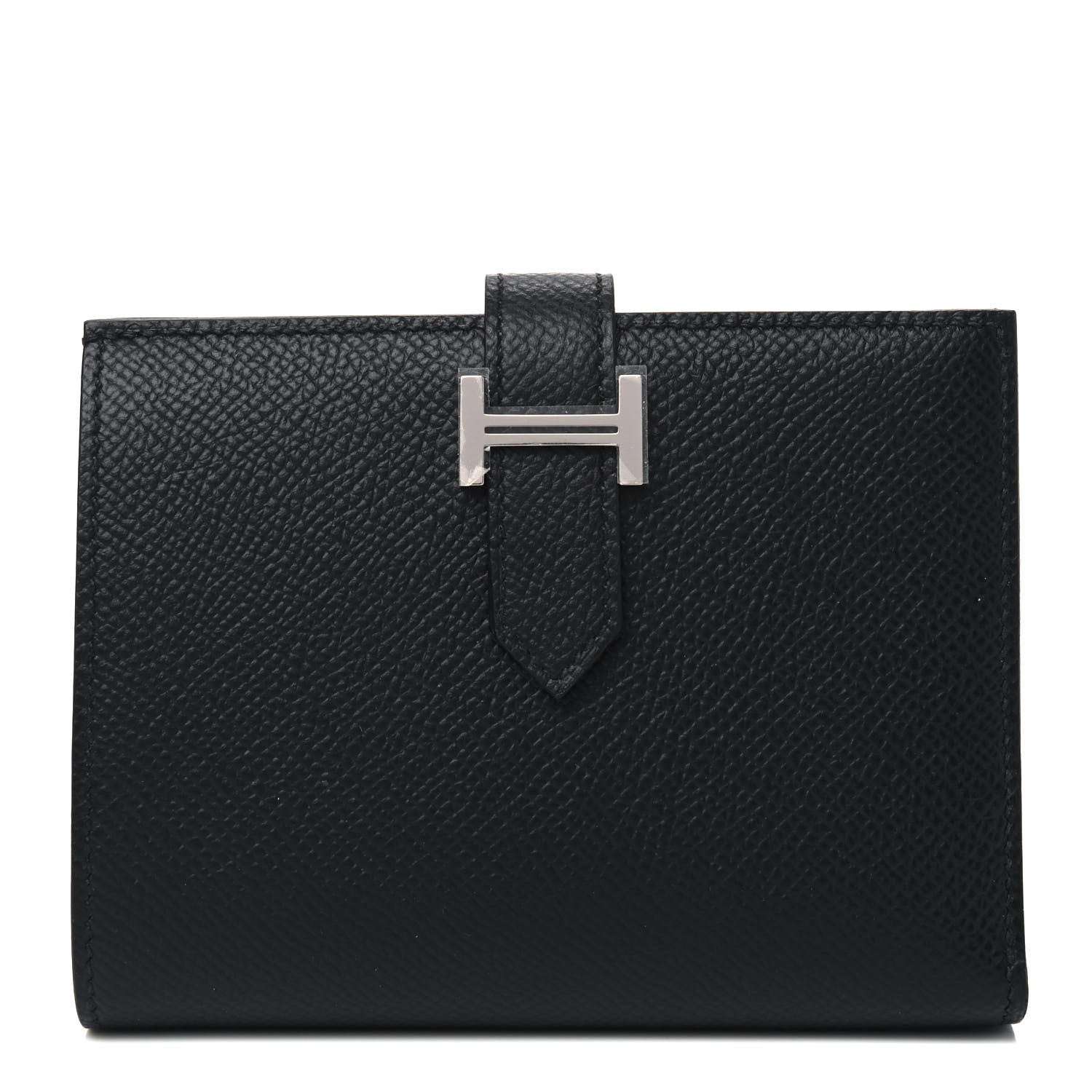 Hermes Epsom Bearn Compact Wallet Black 1 of 5