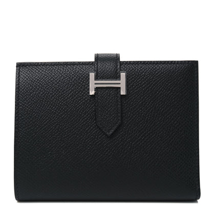 Hermes Epsom Bearn Compact Wallet Black 1 of 5