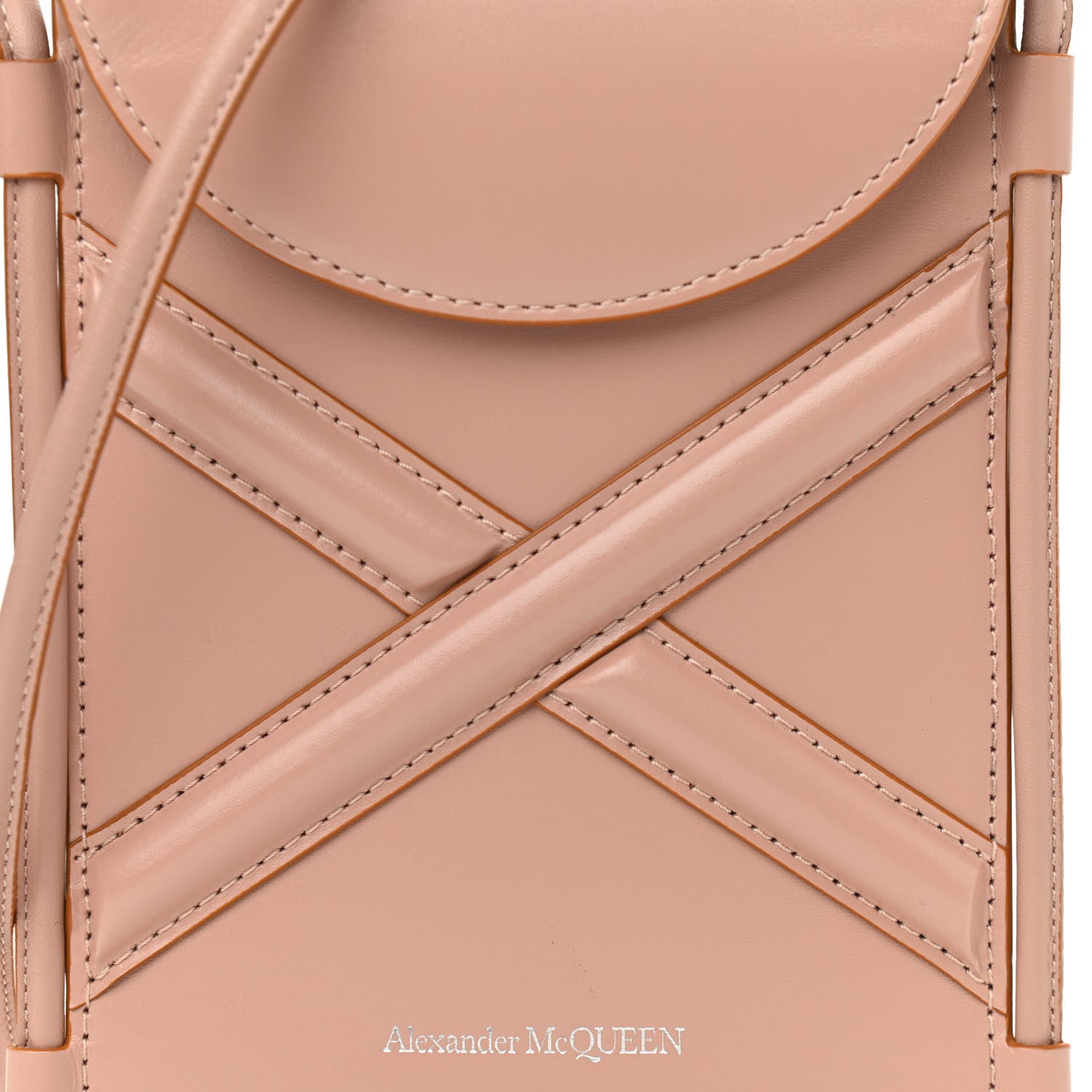 Alexander McQueen Calfskin The Curve Micro Crossbody Pouch Bag Pink 7 of 12