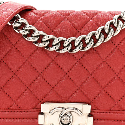Chanel Caviar Quilted Small Boy Flap Red 8 of 11