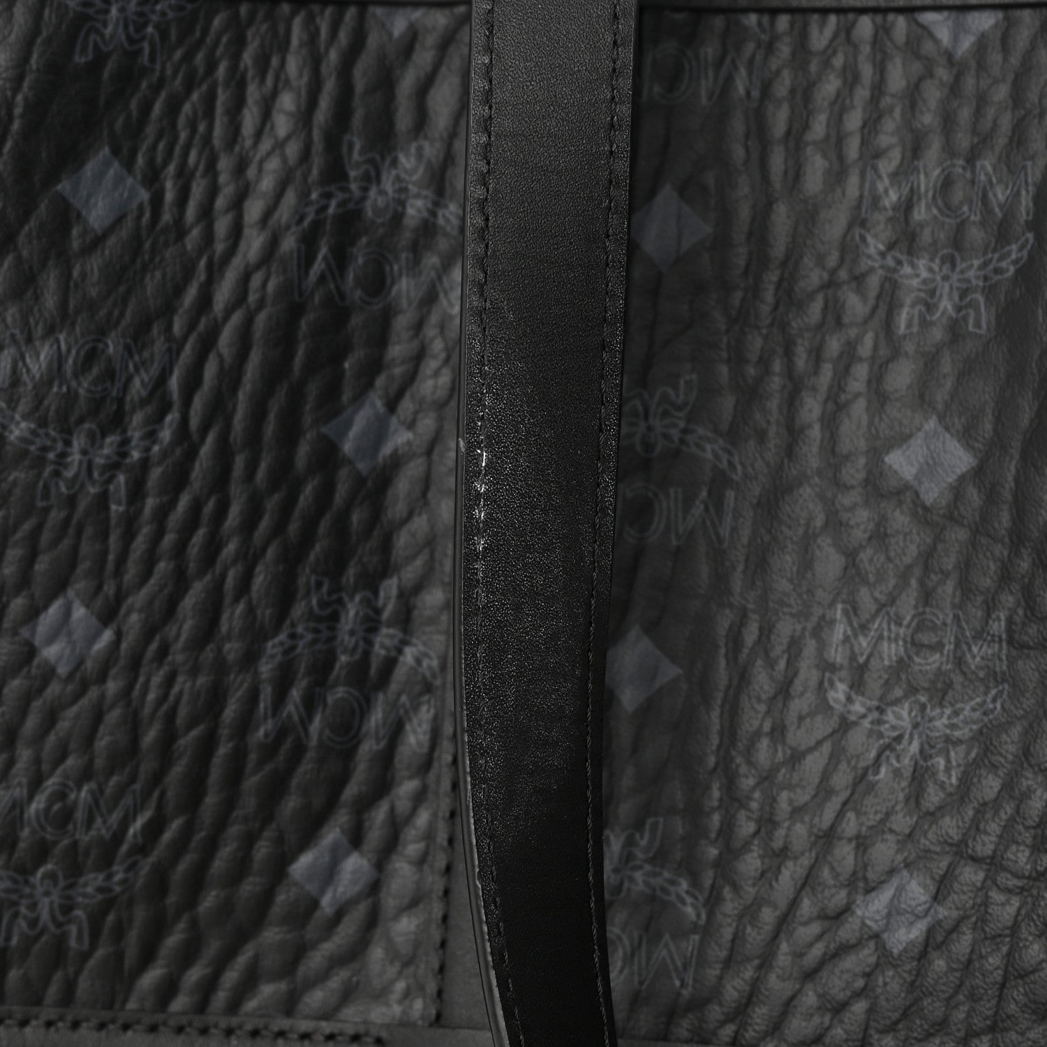 MCM Visetos Medium Delmy Shopper Tote Black 13 of 15