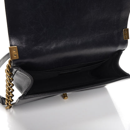 Chanel Lambskin Quilted Medium Boy Flap Pearly Black 5 of 14