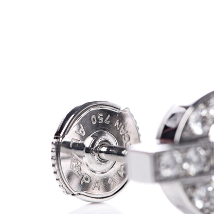 Cartier 18K White Gold Diamond Akoya Pearl 9mm Himalia Earrings 5 of 6