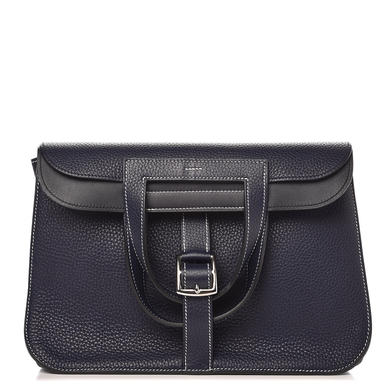 Hermes Taurillon Clemence Halzan 31 GM Bleu Nuit Indigo 1 of 10