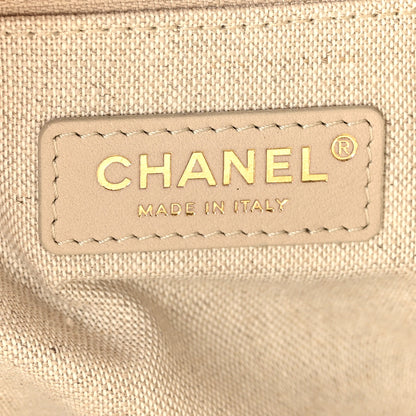 Chanel Calfskin Medium Deauville Tote White Multicolor 7 of 12
