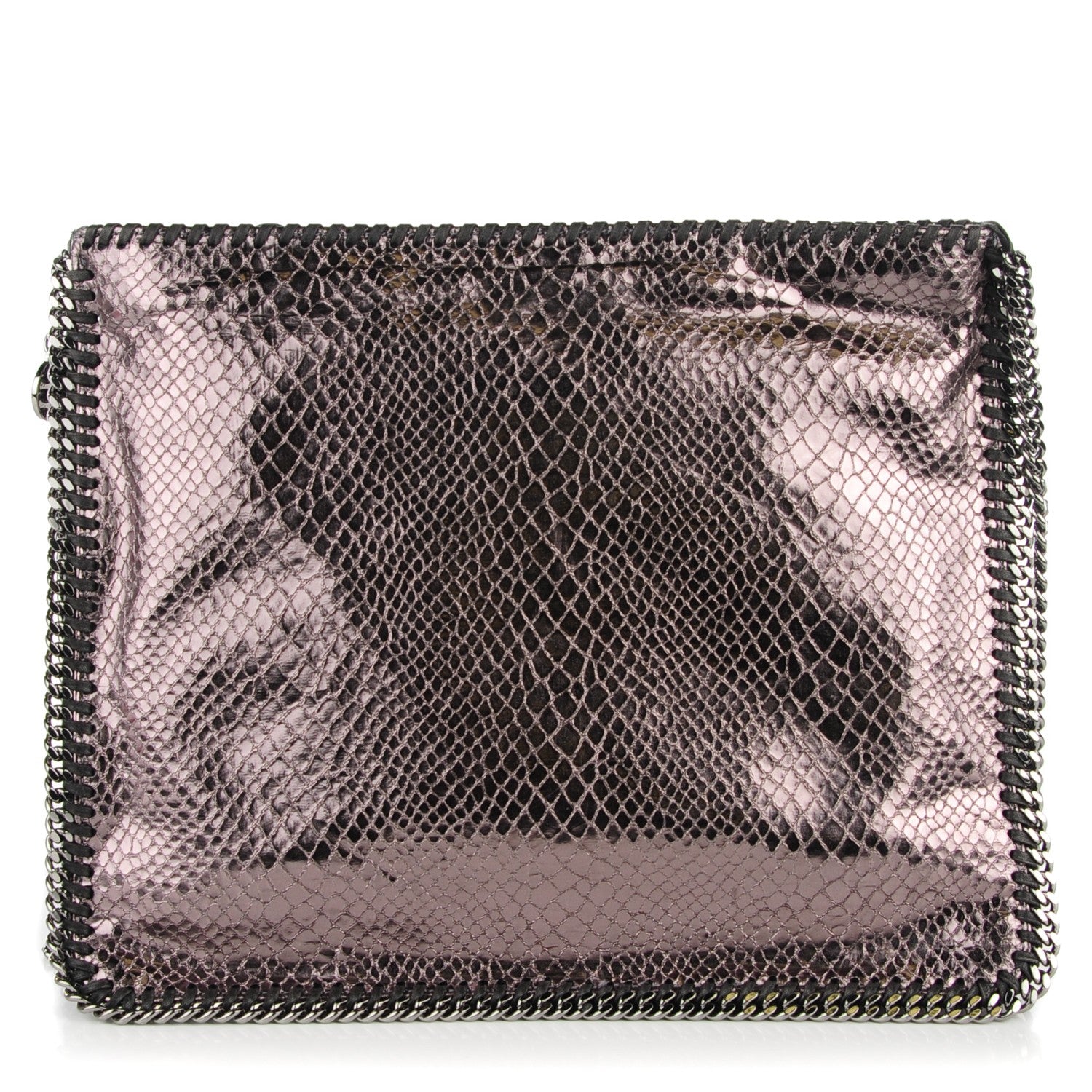 Stella McCartney Metallic Faux Python Falabella Messenger Grey 1 of 8