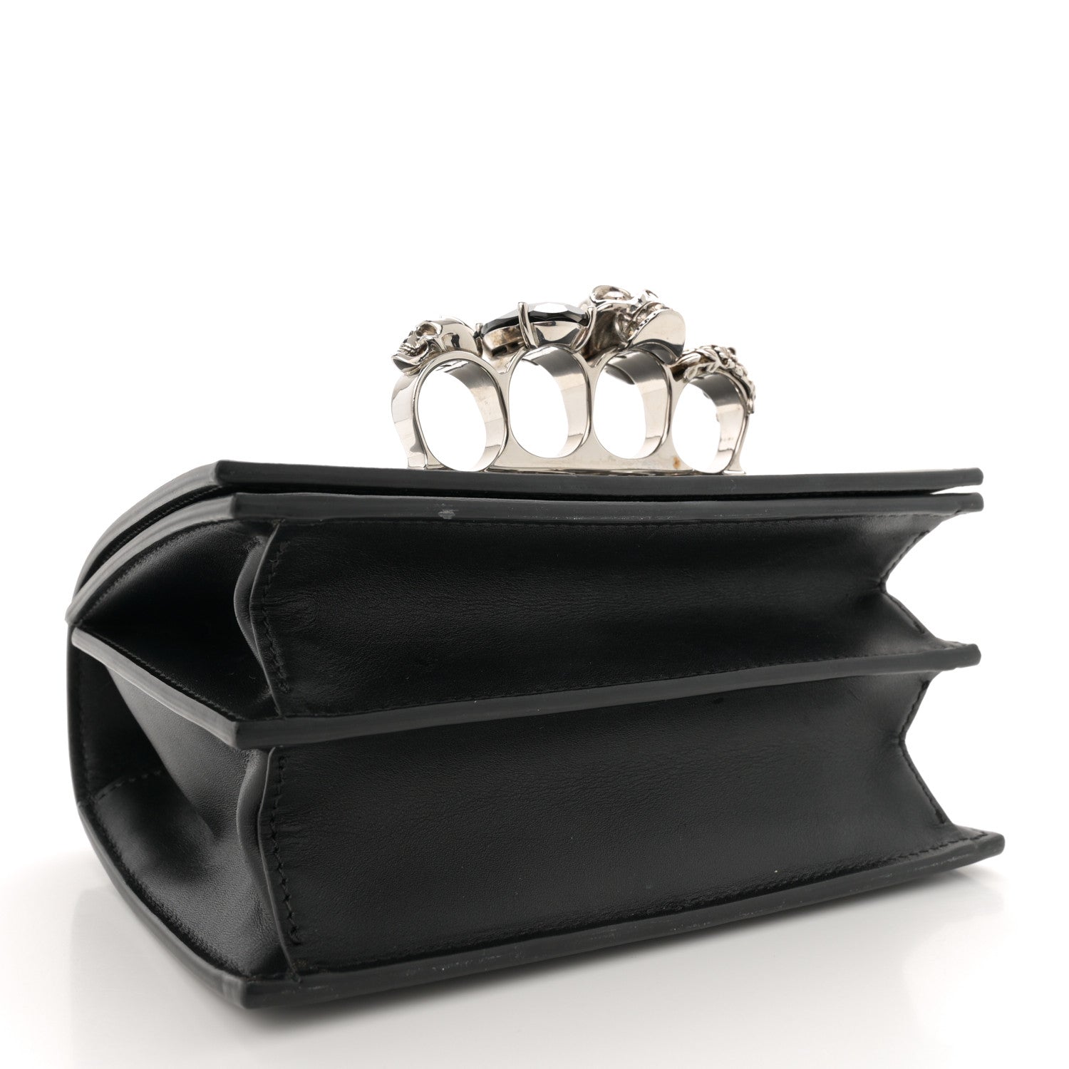 Alexander McQueen Calfskin Knuckle Crossbody Black 4 of 14