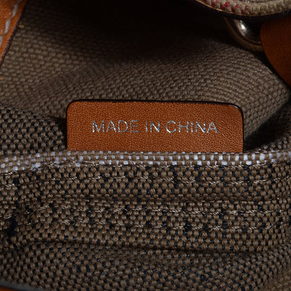 Burberry Canvas Mega Check Medium Susanna Hobo Saddle Brown 6 of 9